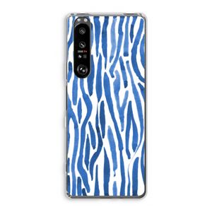 Blauwe nerven: Sony Xperia 1 III Transparant Hoesje