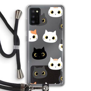 Katten: Samsung Galaxy A41 Transparant Hoesje met koord
