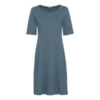 Jersey jurk van bio-katoen, rookblauw Maat: 38