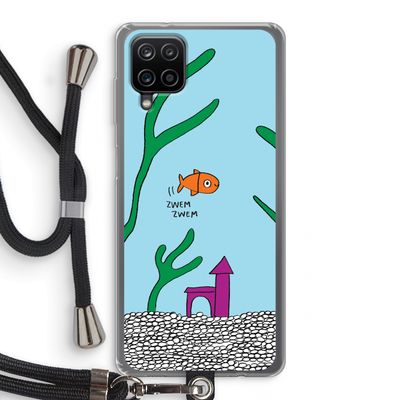 Aquarium: Samsung Galaxy A12 Transparant Hoesje met koord