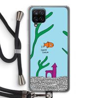 Aquarium: Samsung Galaxy A12 Transparant Hoesje met koord