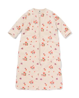 HEMA Slaapzak met afneembare mouwen velvet 3.0tog bloemen beige (beige)