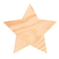 4x stuks houten hobby sterren 8 cm   -