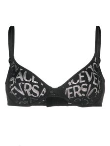 Versace soutien-gorge Versace Allover en mesh - Noir