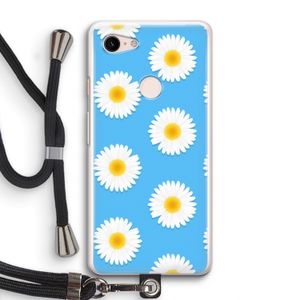 Margrietjes: Pixel 3 Transparant Hoesje met koord