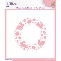 Nellie's Choice • stencil 15x15cm easter wreath