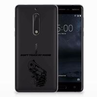 Nokia 5 Silicone-hoesje Gun Don't Touch My Phone