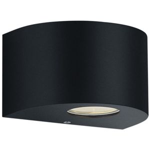 LED Tuinverlichting - Tuinlamp - Trion Rosina - Wand - 4W - Mat Zwart - Kunststof