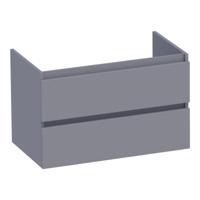 Brauer Joy - Onderkast - 80 cm - met 2 Softclose Lades Greeploos en 1 Sifon Uitsparing - Mat Grijs