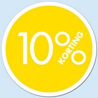 Raambiljet cirkel 10 % kleur geel