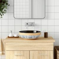 VidaXL Opzetwasbak rond φ41x14 cm keramiek meerkleurig VidaXL Opzetwasbak rond φ41x14 cm keramiek meerkleurig