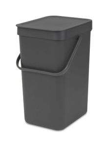 Brabantia Sort & Go afvalemmer 12 liter dark grey