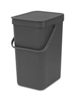 Brabantia Sort & Go afvalemmer 12 liter dark grey - thumbnail