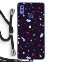 Dark Rounded Terrazzo: Honor Note 10 Transparant Hoesje met koord