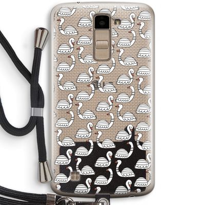 Zwanen: LG K10 (2016) Transparant Hoesje met koord