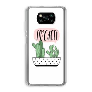 I love cacti: Xiaomi Poco X3 NFC Transparant Hoesje