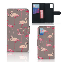 Samsung Galaxy A41 Telefoonhoesje met Pasjes Flamingo - thumbnail
