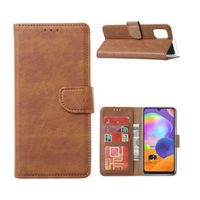 Book Cover Samsung Galaxy A02s Bruin met Standaard