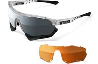 Scicon - Fietsbril - Aerotech XXL - Frozen Matte - Multimirror Lens Zilver + Extra Multicolor lens Bronze