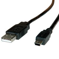 ROLINE USB 2.0 Kabel, type A - 5-Pin Mini, zwart, 3 m - thumbnail