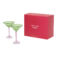 Martini cocktailglas, set van 2, in cadeauverpakking
