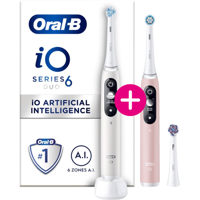 Oral-B iO Series 6 White + Extra Body Pink + 1 extra opzetborstel Oral-B iO Series 6 White + Extra Body Pink + 1 extra opzetborstel