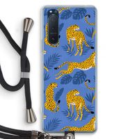 Luipaard: Sony Xperia 5 II Transparant Hoesje met koord