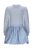 Le Chic winter jurk meisjes - blauw - Salloon - gebreid, glitter