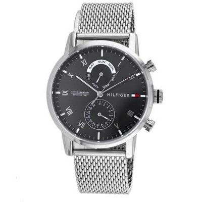 Tommy Hilfiger roestvrijstalen mesh-armbandhorloge voor heren, 44 mm