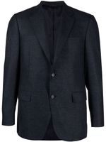 Canali blazer en laine à revers crantés - Bleu