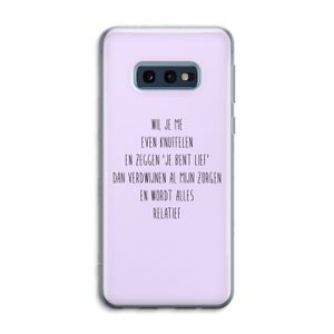 Relatief: Samsung Galaxy S10e Transparant Hoesje