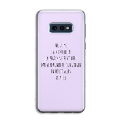 Relatief: Samsung Galaxy S10e Transparant Hoesje