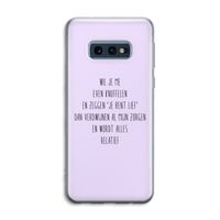 Relatief: Samsung Galaxy S10e Transparant Hoesje