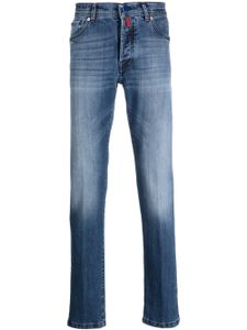 Kiton jean en coton à coupe slim - Bleu