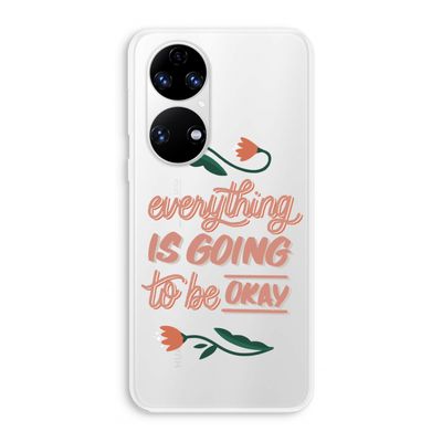 Optimistic flower girl: Huawei P50 Transparant Hoesje