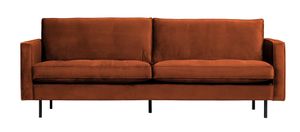 WOOOD Bank 'Rodeo' 2,5-zits, Velvet, kleur Roestbruin
