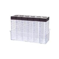 6 stuks Spice Seasoning vak PP zout peper potten vak keuken Spice opslag flessen (koffie)