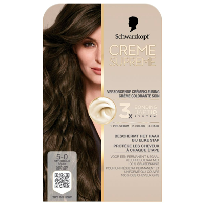 Schwarzkopf Creme Supreme Crèmekleuring 5-0 Natuurlijk Bruin