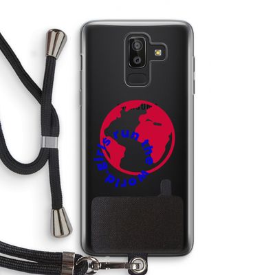 Run The World: Samsung Galaxy J8 (2018) Transparant Hoesje met koord
