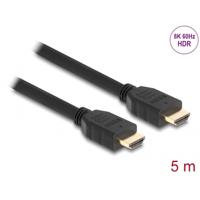 DeLOCK high speed hdmi kabel (zwart, 5 meter, 8k 60hz, 48 gbps)