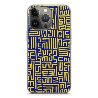 Majorelle Blue Print: iPhone 13 Pro Transparant Hoesje