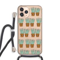 Sansevieria: iPhone 11 Pro Transparant Hoesje met koord