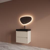 Badmeubelset BWS Riga Met Lako Wastafel Zwart 60 cm Kasjmier Boss & Wessing