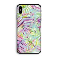 Tropical Palms Blue: iPhone X Biologisch afbreekbaar hoesje