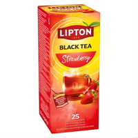 Lipton feel good selection zwarte thee aardbei (6x25 stuks)