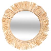 Wandspiegel - safari - rotan - D38 cm - bohemian/boho spiegel - thumbnail