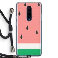 Watermeloen: OnePlus 7 Pro Transparant Hoesje met koord