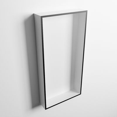 MONDIAZ EASY Nis 59,5x29,5cm in solid surface kleur Urban | Talc. 1 vak geschikt voor in- of opbouw