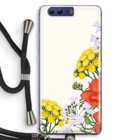 Wilde bloemen: Honor 9 Transparant Hoesje met koord