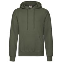 Fruit of the Loom Sweater - met capuchon - olijfgroen - volwassenen - Hoodie